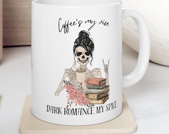 Funny Book Lover Coffee Mug Smut Reader Dark Romance and Coffee Lover Ceramic Mug