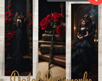 Instant Download Bookmarks Dark Romance Lovers Digital Bookmarks Digital Printable Bookmarks | Digital Bookmark | Instant Download