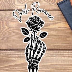 Dark Romance Rose Sticker Bookish Book Lover Tablet Accessory