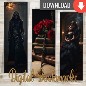 Instant Download Bookmarks Dark Romance Lovers Digital Bookmarks Digital Printable Bookmarks | Digital Bookmark | Instant Download