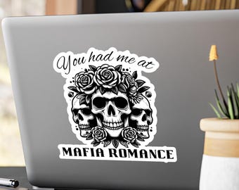 Smut Lover Mafia Romance Dark Romance Skull and Roses Sticker Book Lover Vinyl Decals