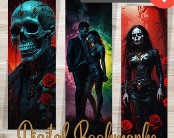 Instant Download Bookmarks Dark Romance Lovers Digital Bookmarks Digital Printable Bookmarks | Digital Bookmark | Instant Download