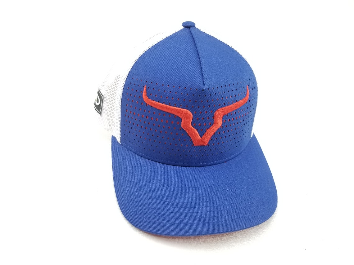 Cowboy Trucker hat Bull Horns hat MAD Horns cap Texas style Etsy