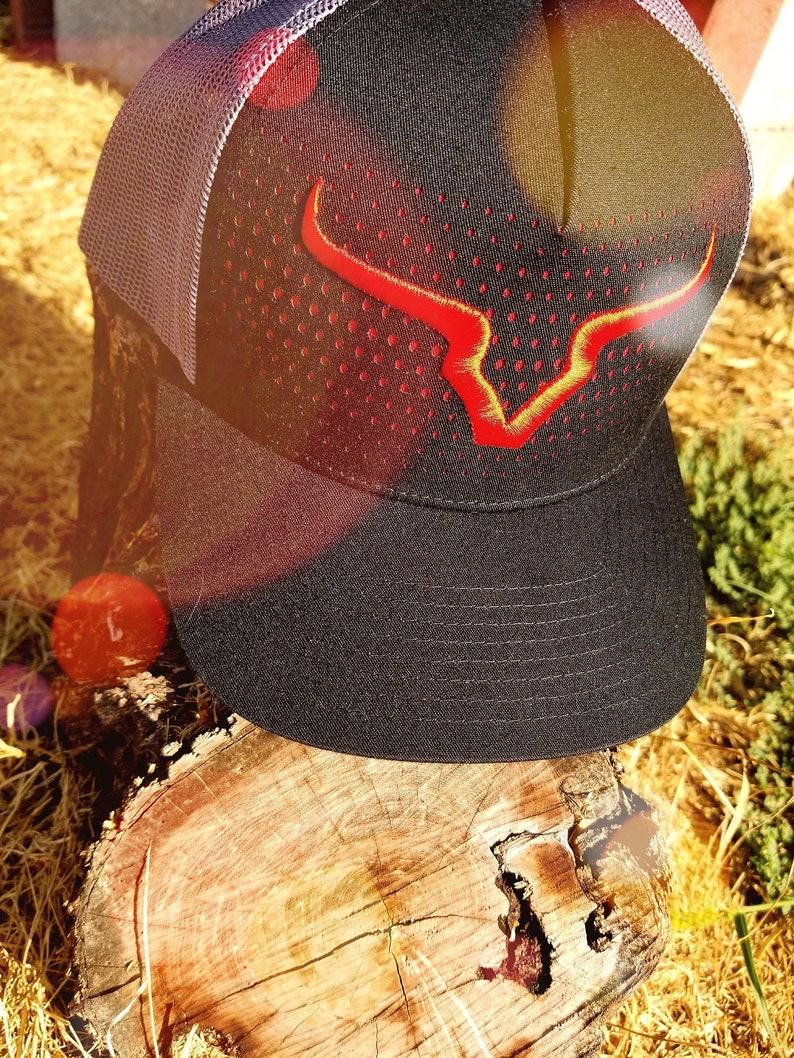 MAD Bull Horns hat western hat trucker hat bull rider Etsy