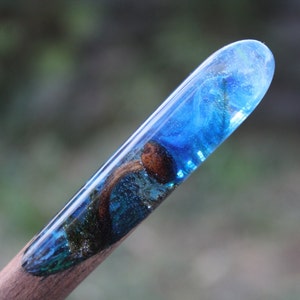 Resin Mushroom Hair Stick: Real Moss & Fern Terrarium Hair Fork