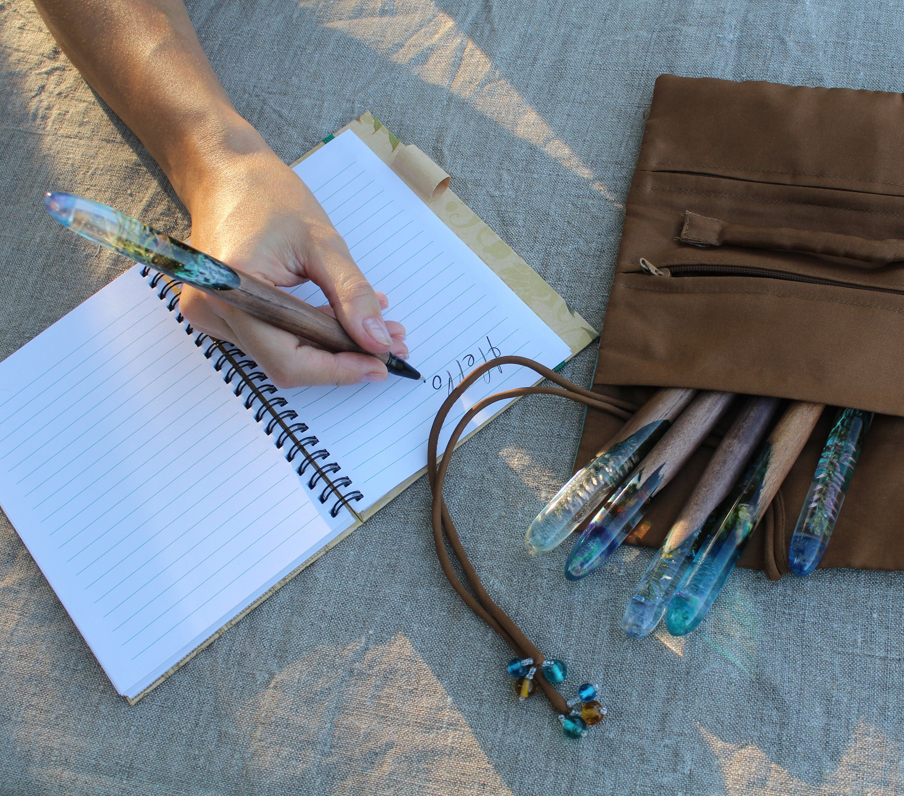 Wooden Pen Seashell Ocean Mermaid Underwater Wood Resin Pens Etsy