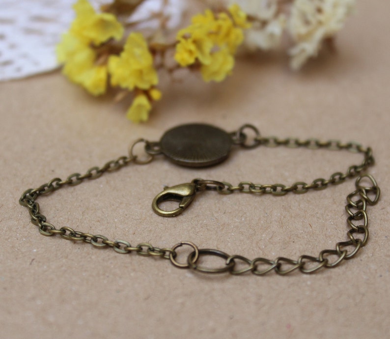 Forget me not Bracelet Blue Flowers Chain Bracelet Real Pressed Flower Resin Forget me not Turquoise Bracelet for teen Friendship jewelry