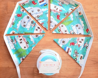 Banderines para caravanas: decoración colgante para caravanas, Woodland Campers