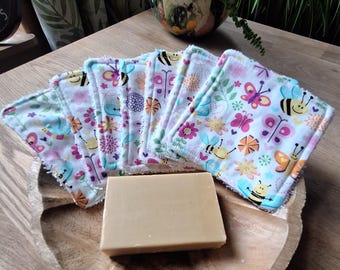 Juego de 7 toallitas reutilizables, toallitas ecológicas para bebés, paños lavables para niños.