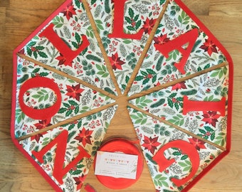 Festive Red Christmas Garland, Irish Nollaig Shona Bunting