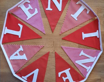 Banderín rojo de San Valentín: pancarta de algodón «Sé mi Valentín»