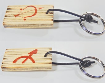 Keychain avec le chant de zodiaque et le symbole astrologique Sagittaire, cadeau d'anniversaire, organisation de clefs, jour de Valentine, cadeau pour lui, cadeau pour elle