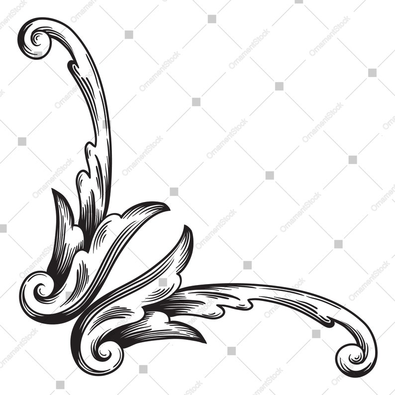 Download Baroque svg Corner svg Bundle floral corner svg ornament ...