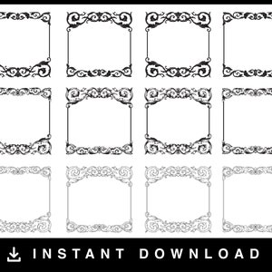Wedding invitation, Wedding svg, Frame svg, Wedding Monogram SVG, Swirls svg, Borders svg, Decorative frame svg, Decorative elements