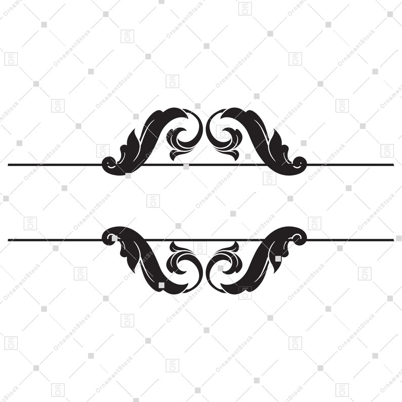Mailbox Monogram Frame SVG Border Svg Banner Svg Flourish - Etsy Australia