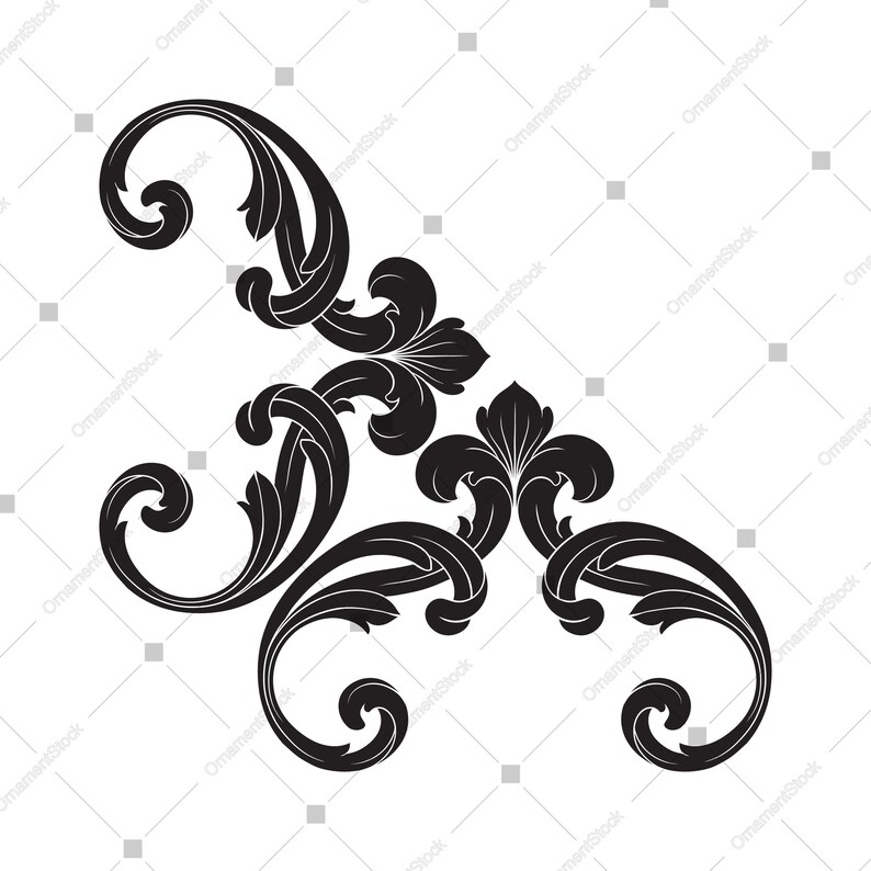 Corner Svg Ornament Svg Decor Svg Ornate Corner Svg Etsy