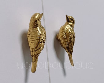 Messing Vogel Knauf: Schubladengriff -BHK755