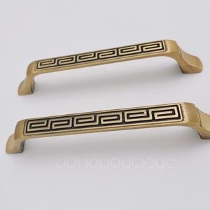 Chinese Style Solid Brass Cabinet Pull: Kitchen & Dresser Knob -BHK483