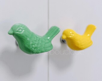 Keramische kastknop Bird: ladeblokkering - BHK924