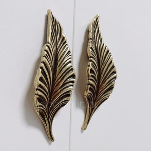 Antique Bronze Leaf Pull Pull Metal Drawer Knob Dresser Pull Knob Kitchen Knob Cabinet Pull Hardware BHK930