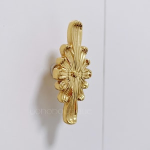 Solid Brass Cabinet Knob: Modern Dresser Drawer Pull (2.5" Width) BHK135