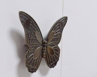 Antike Bronze Schmetterling Kabinett Knauf - Zink-Legierung Schublade Knauf -BHK954