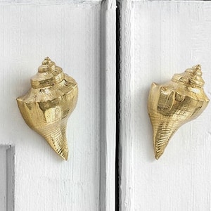 Conch Solid Brass Knob Cabinet Pull Drawer Knob Dresser Pull Knob Handle Kitchen Knob Pull Cabinet Pull Hardware BHK142