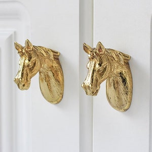 Horse Knob Solid Brass Knob Cabinet Pulls Drawer Knob Dresser Pull Knobs Handles Kitchen Knobs Cabinet Pull Hardware BHK078