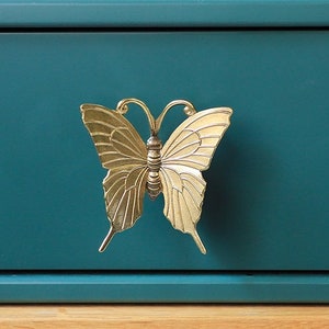 Butterfly Knob Solid Brass Knob Cabinet Pulls Drawer Knob Dresser Pull Knobs Handles Kitchen Knobs Cabinet Pull Hardware BHK062