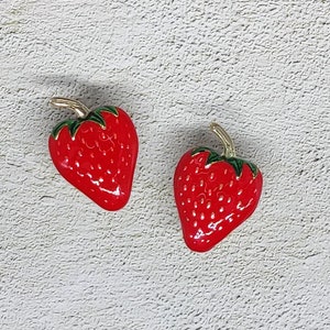 Strawberry Metal Knob Crystal Cabinet Pull Drawer Knob Dresser Pull Knob Handle Kitchen Knob Pull Cabinet Pull Hardware BHK648