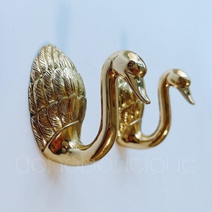Gancio in metallo a forma di cigno, gancio da parete, gancio per cappotto, gancio per chiavi, gancio per asciugamano, gancio da parete QHK154