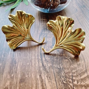 Leaf Knob Solid Brass Knob Cabinet Pull Drawer Knob Dresser Pull Knob Handle Kitchen Knob Pull Cabinet Pull Hardware BHK101