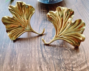 Solid Brass Leaf Knob: Cabinet & Drawer Pull -BHK101