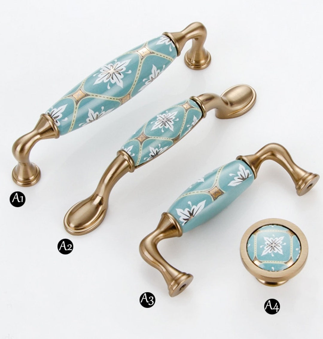 Ceramic Pulls Metal Drawer Knob Dresser Pull Knobs Kitchen Knobs