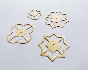 Placa trasera de latón macizo para perillas: herrajes para gabinetes y cómodas - BHK65