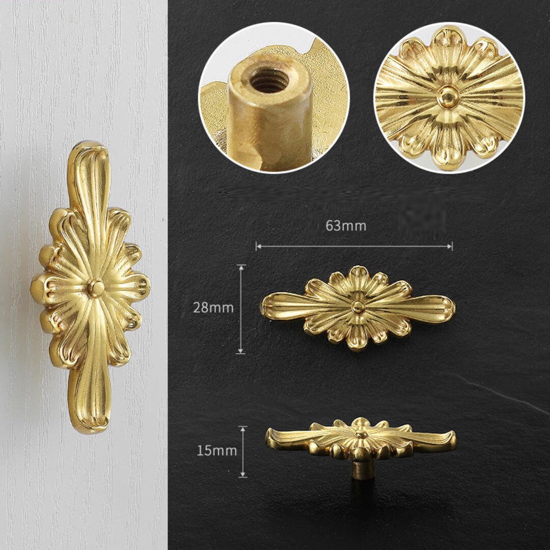 Solid Brass Knob Pulls Drawer Knob Dresser Pull Knobs Handles