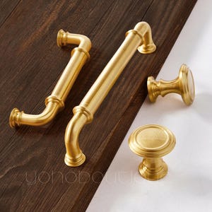 Maniglia o pomello per mobile in ottone massiccio: Modern Luxury Hardware - BHK701