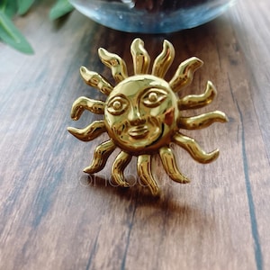 Sun Knob Solid Brass Knob Cabinet Pull Drawer Knob Dresser Pull Knob Handle Kitchen Knob Pull Cabinet Pull Hardware BHK110