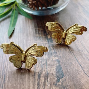 Butterfly Knob Solid Brass Knob Cabinet Pull Drawer Knob Dresser Pull Knob Handle Kitchen Knob Pull Cabinet Pull Hardware BHK107