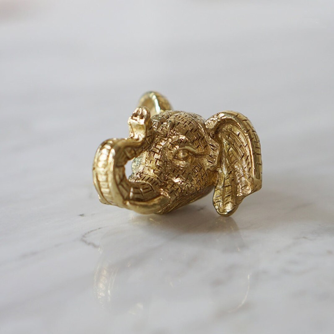 Elephant Knob Solid Brass Knob Pulls Drawer Knob Dresser Pull