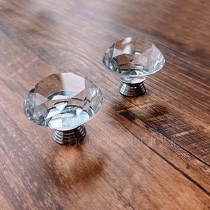 Glass Knob Crystal Knob Cabinet Pull Drawer Knob Dresser Pull Knob Handle Kitchen Knob Pull Cabinet Pull Hardware BHK931