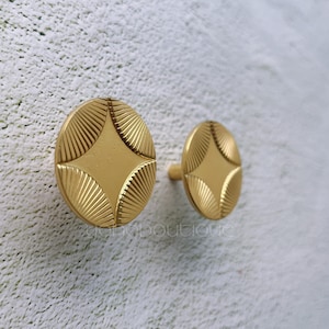 Round Knob Solid Brass Knob Cabinet Pull Drawer Knob Dresser Pull Knob Handle Kitchen Knob Pull Cabinet Pull Hardware BHK113