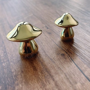 Mushroom Solid Brass Knob Cabinet Pull Drawer Knob Dresser Pull Knob Handle Kitchen Knob Cabinet Pull Hardware BHK808