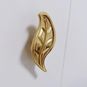Leaf Knob Solid Brass Knob Cabinet Pull Drawer Knob Dresser Pull Knob Handle Kitchen Knob Pull Cabinet Pull Hardware BHK163