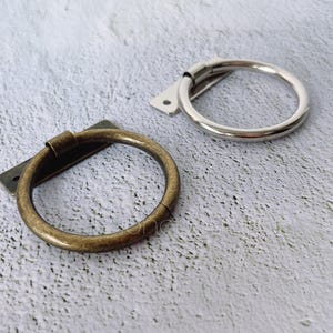 Bronze Drop Ring Cabinet Pull - Zinc Alloy Dresser Knob -FGHK025