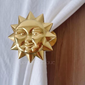 Sujeta cortinas de latón macizo - Ganchos de pared - QHKHAND032