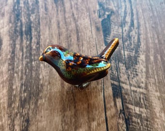 Keramische vogelknop: decoratieve kastladeknop - BHK988