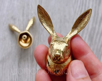 Knauf Hase Massiv Messing: Möbelknauf -BHK448