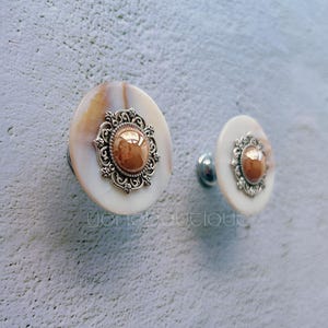 Muschelknauf: Dekorativer Schubladenknauf, Küchenbeschläge -BHK549