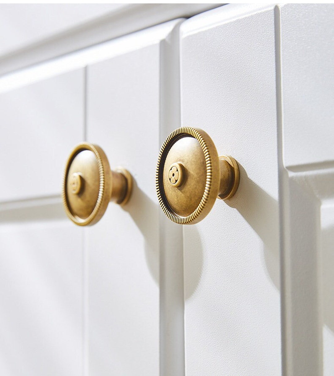 Solid Brass Knob Cabinet Pulls Drawer Knob Dresser Pull Knobs Handles ...